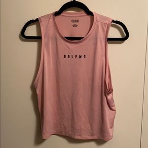 PINK Cropped muscle tank!